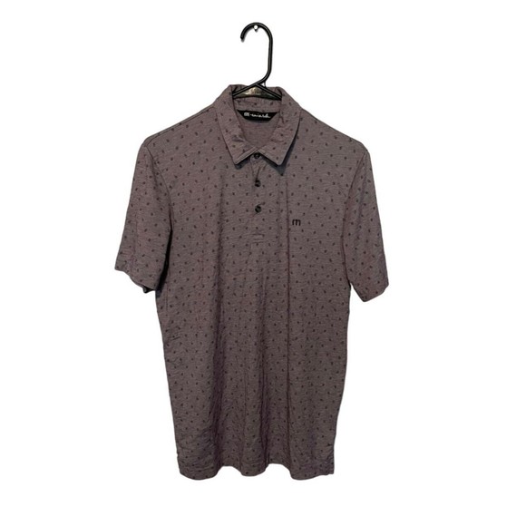 Travis Mathew Polo Shirt Mens Small Purple Golf Golfer Lightweight Stretch Logo - Picture 1 of 10